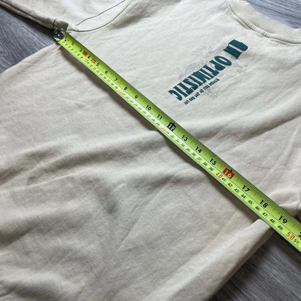 Unbranded‎ Dragon Graphic Sweatshirt Unisex L Cream An Optimistic Streetwear